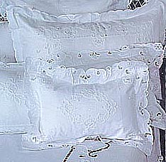 Baby pillow sham. Imperial embroidery. 12x16 pillow with filler